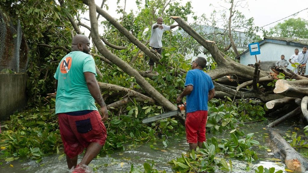 Julia-myrsky aiheutti tuhoja myös San Andrésissa, Kolumbiassa.