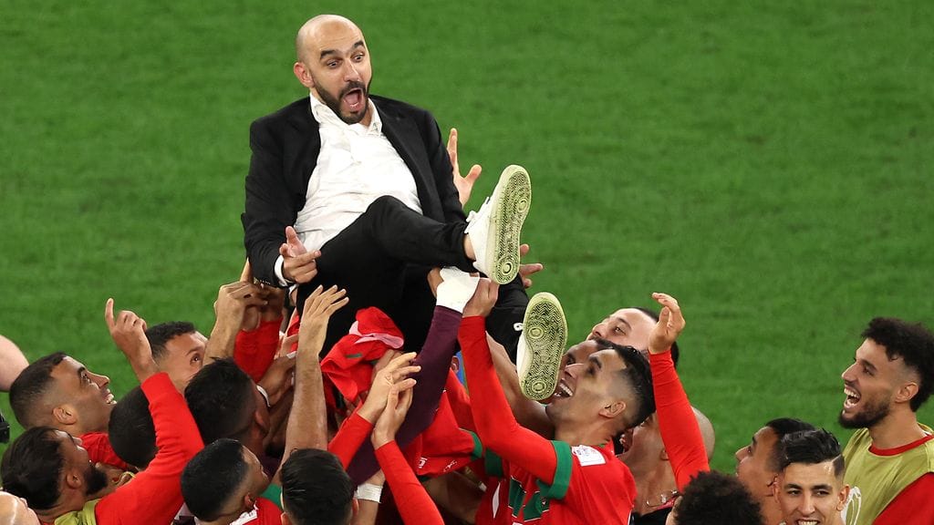 Marokon päävalmentaja Walid Regragui johdatti joukkueensa MM-kisoissa kahdeksan joukkoon.