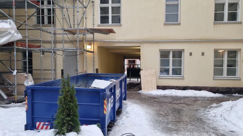 Ullanlinnan henkirikoksen tapahtumapaikka 18.12.2022.