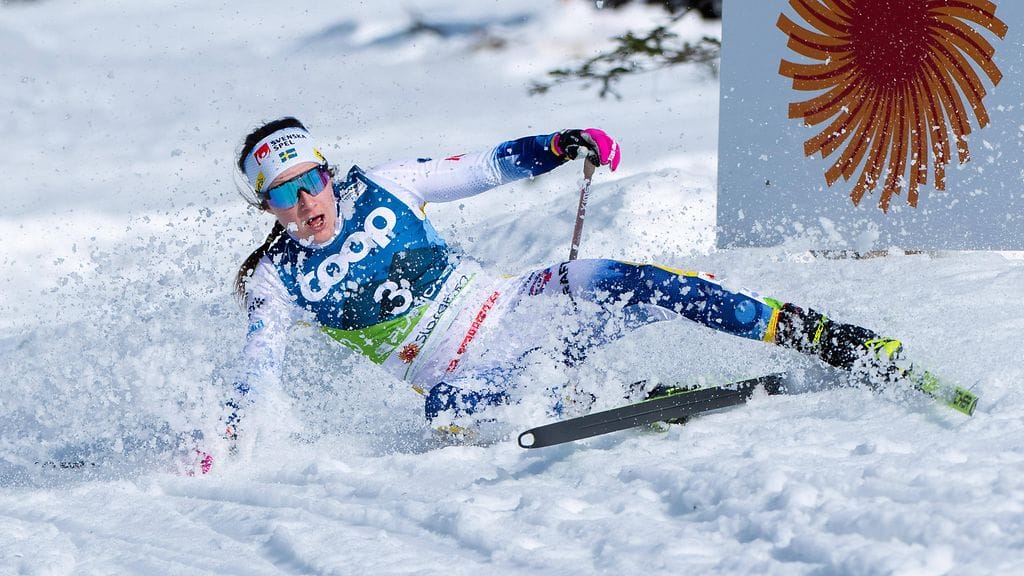 Ebba Andersson ei onnistunut esittämään parastaan naisten viestissä.