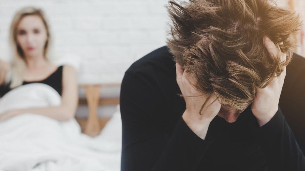 Ennenaikainen siemensyöksy on yleinen vaiva miehillä. Mikä keino auttaa parhaiten? Kuvituskuva.