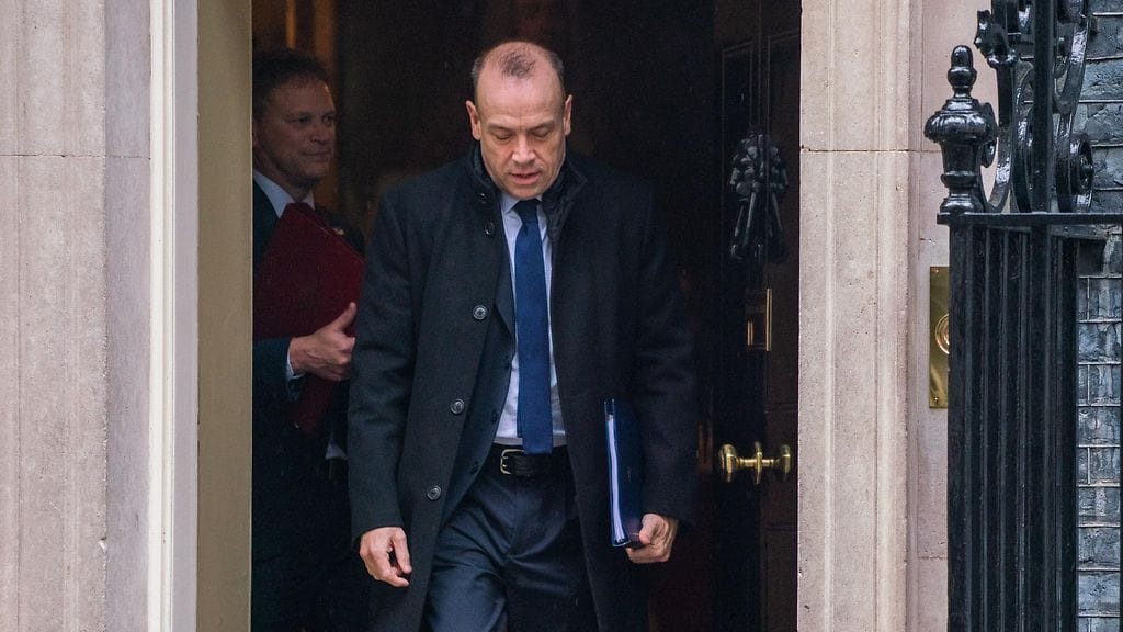 Kuvassa Pohjois-Irlannin asioiden ministeri Chris Heaton-Harris 28. maaliskuuta 2023.