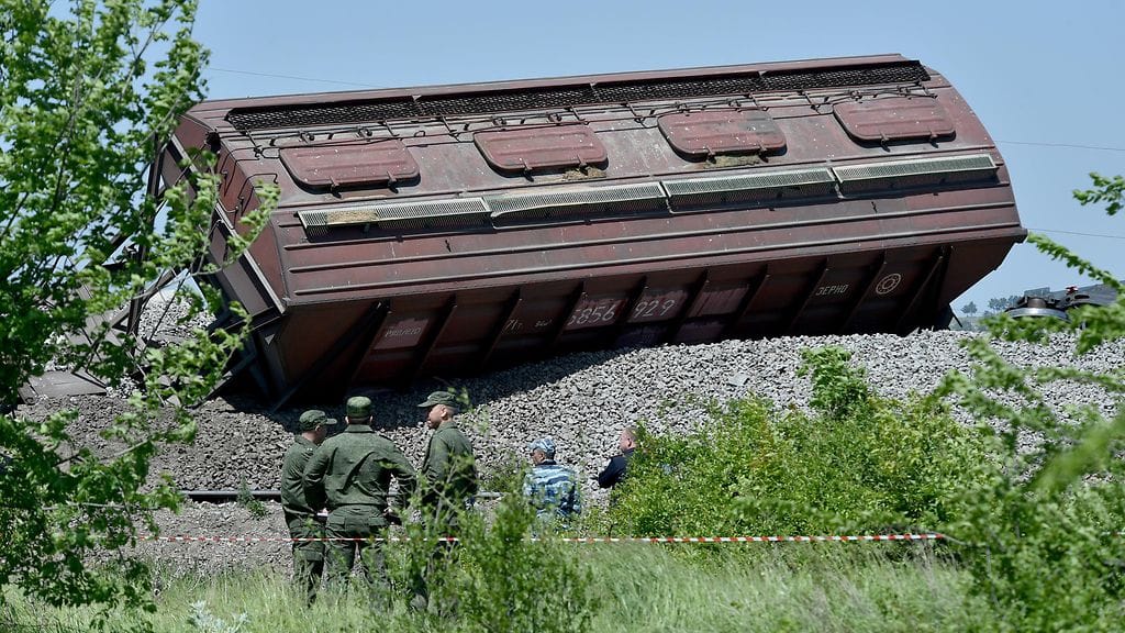 Krimin niemimaalla juna raiteiltaan 18.5.2023