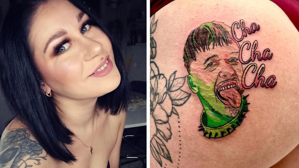 Cha cha cha käärijä-tatuointi