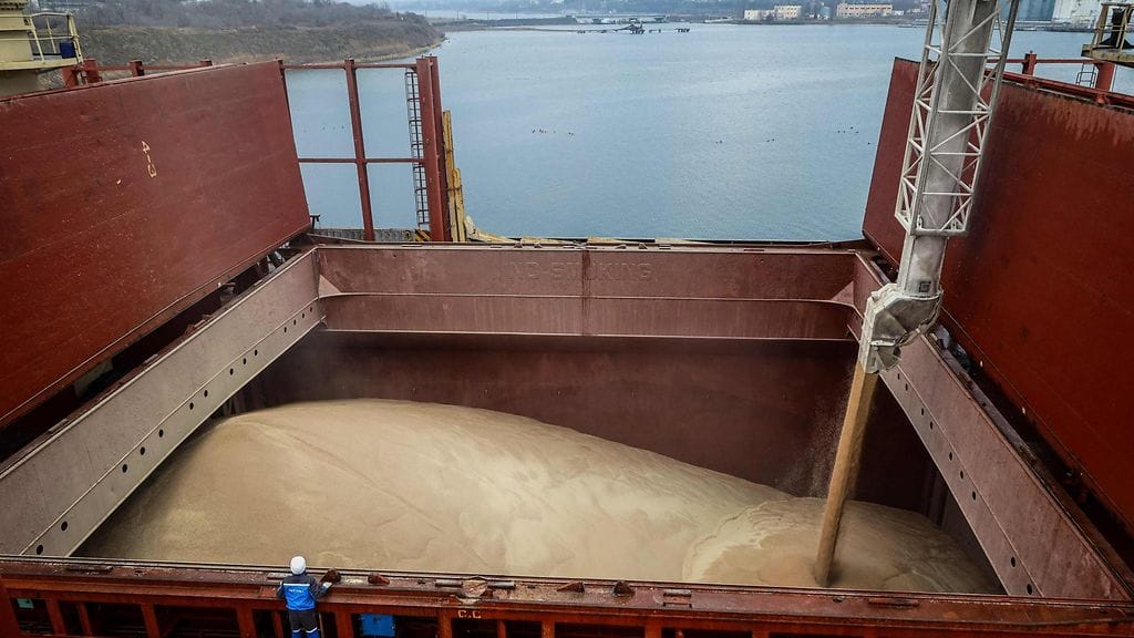 Kuvituskuva. Viimeinen viljalasti lähti Odessasta ennen Mustanmeren viljasopimuksen umpeutumista. Kuva 18.02.2023