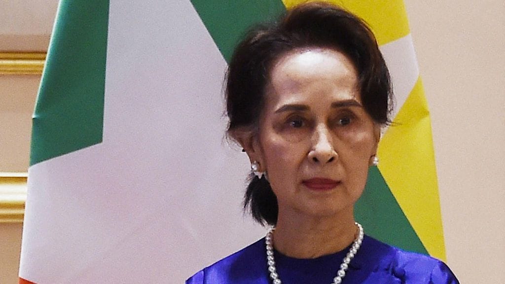 Aung San Suu Kyi kuvattuna vuonna 2020.
