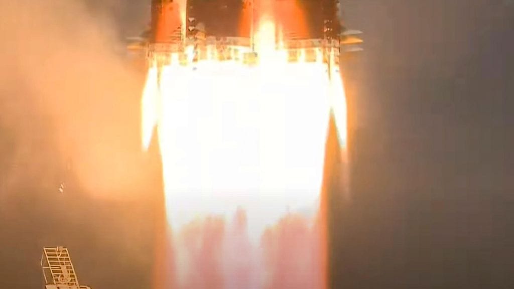 Venäjän avaruusjärjestön kuva Luna-25-kuulaskeutujaa kuljettavan Sojuz-raketin lähdöstä Vostotshnyin avaruuskeskuksesta 11. elokuuta 2023.