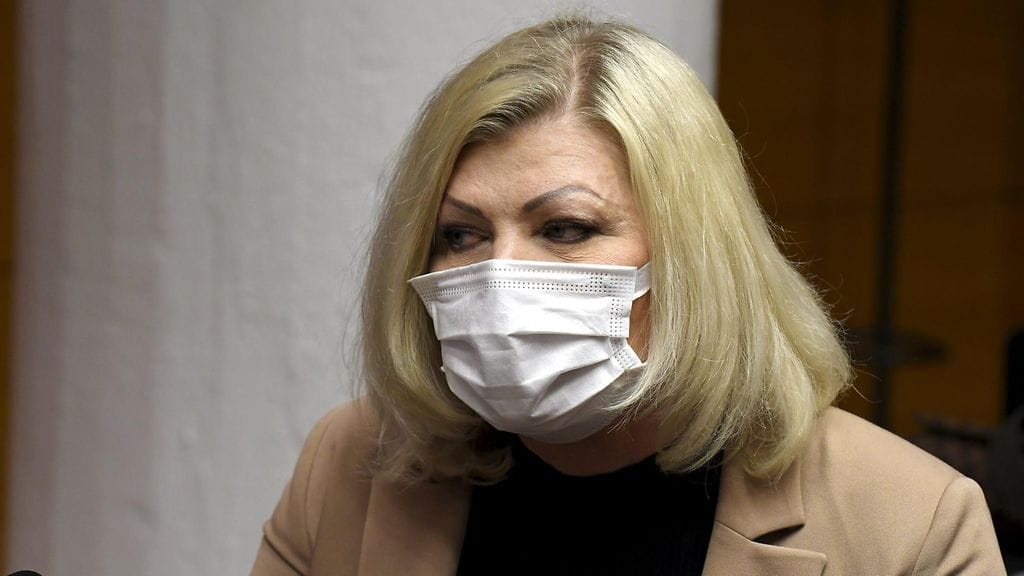 Tiina Jylhä Helsingin käräjäoikeudessa 23. huhtikuuta 2021.