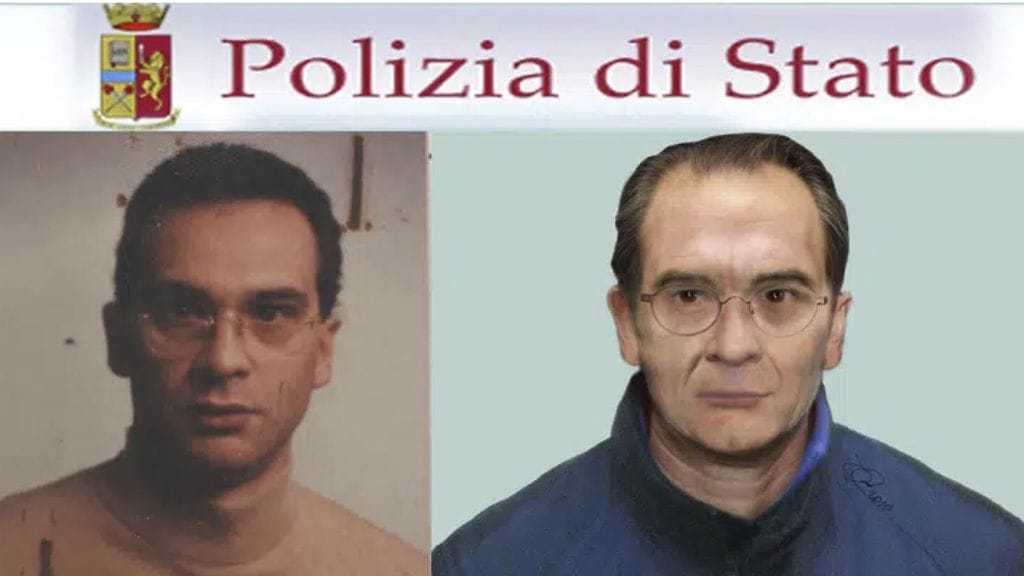 Poliisin jakama kuva mafiapomo Matteo Messina Denarosta.