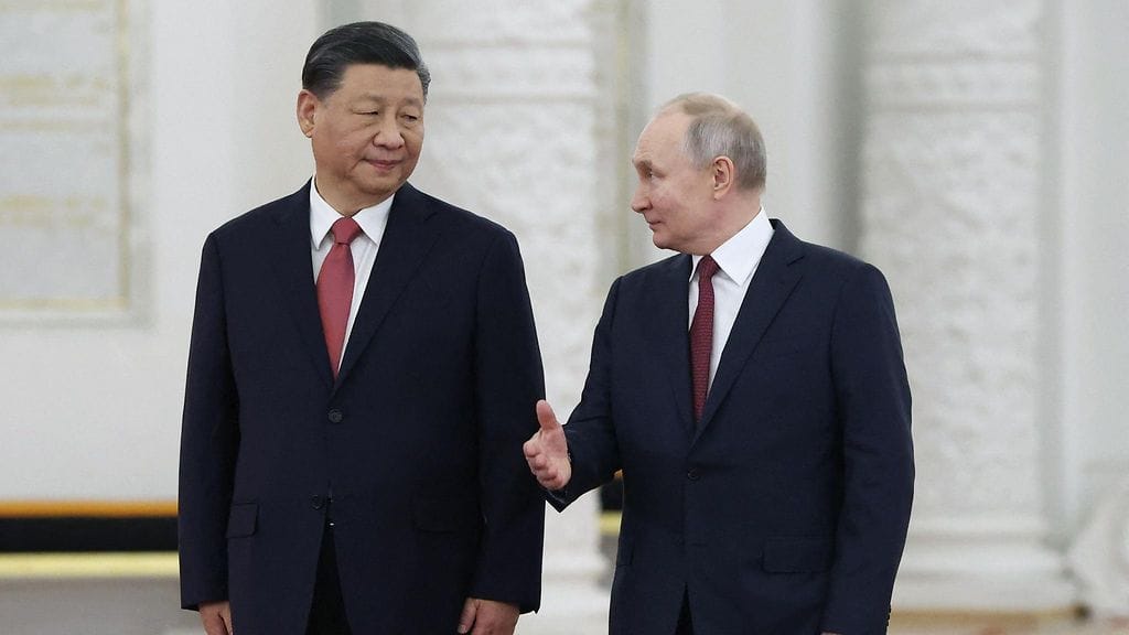 Kiinan presidentti Xi Jinping ja Venäjän presidentti Vladimir Putin tapasivat Moskovassa maaliskuussa 2023.