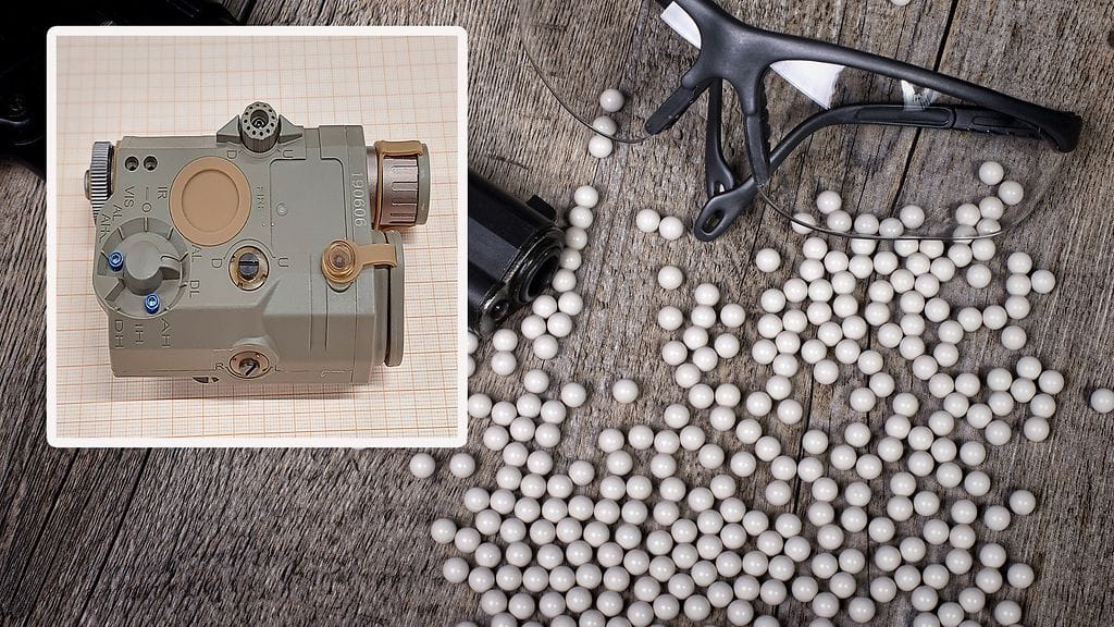 Lasertähtäimen laserin on todettu olevan liian voimakas. Taustalla kuvituskuva.