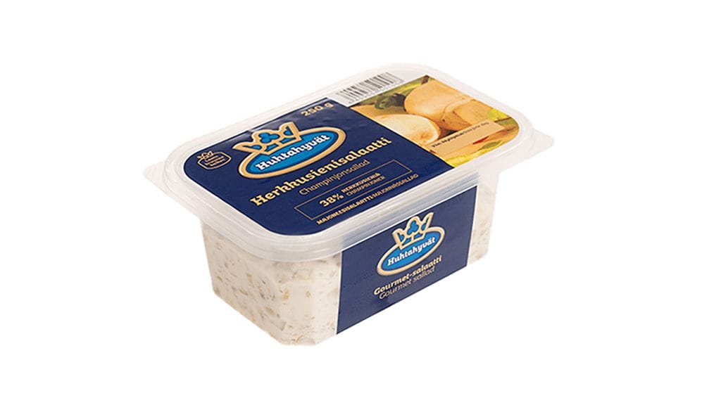 Sienisalaattipakkauksen pohjasta selviää, koskeeko takaisinveto juuri kyseistä tuotetta.