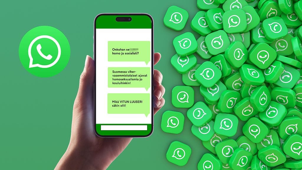 Kuvituskuva, johon nostettu eräitä firman pomon lähettämiä viestejä tai niiden osia.