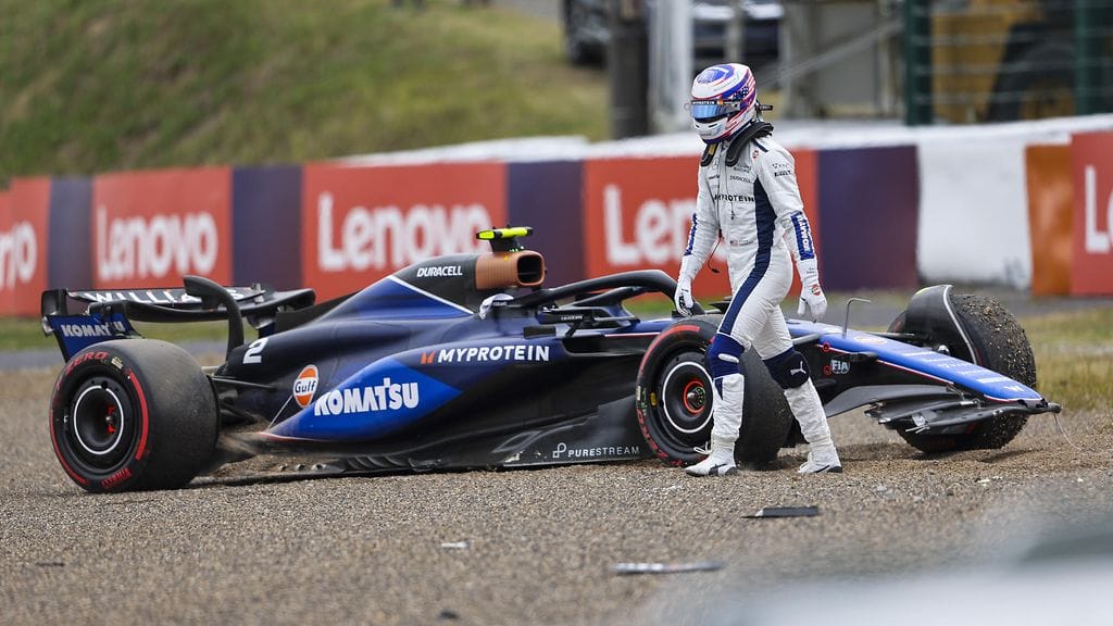 Logan Sargeantin harjoitukset päättyivät ulosajoon.