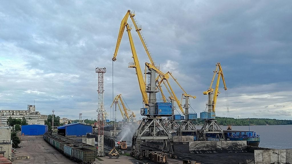 Kuvituskuva. Viipurin rahtisatama vuonna 2022.