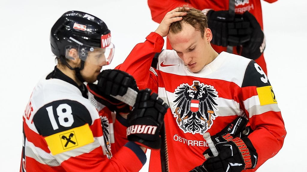 Itävallan tunnelmat olivat apeat MM-kisojen päätyttyä tappioon Isoa-Britanniaa vastaan.