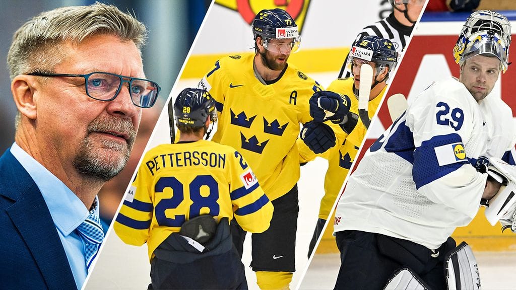 Jukka Jalosen (vas.) valmentama ja Harri Säterin (oik.) edustama Leijonat kohtaa Ruotsin torstaina.