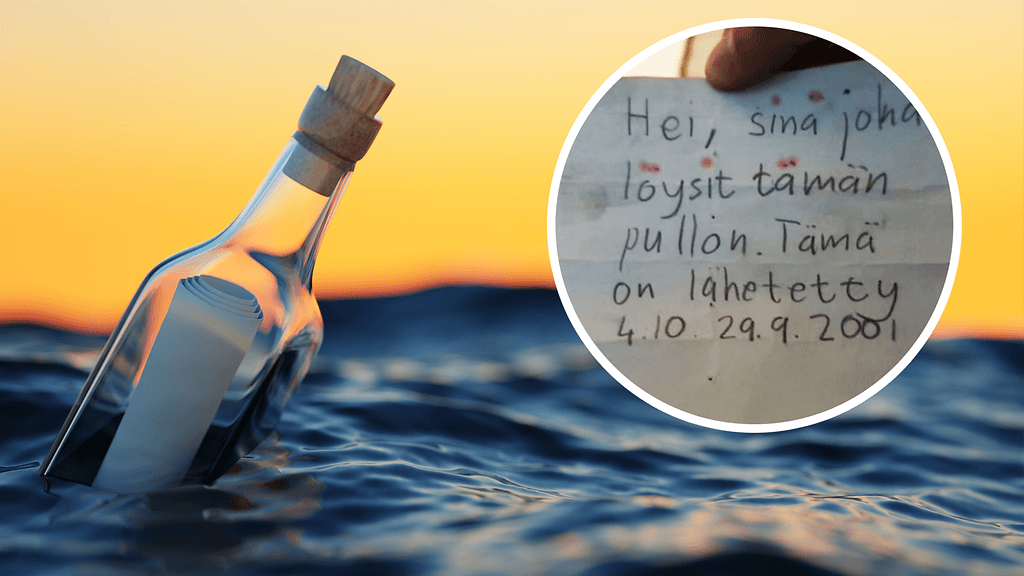 Nokialainen Calvin Piilonen teki pari viikkoa sitten jännittävän löydön, kun Nokianvirran rantaan oli ajautunut vanha pulloposti.