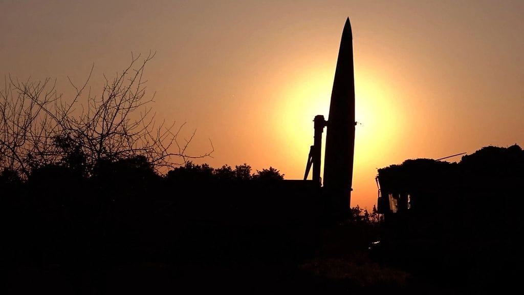 Venäjän puolustusministeriön julkaisema kuva ydinaseharjoituksesta.