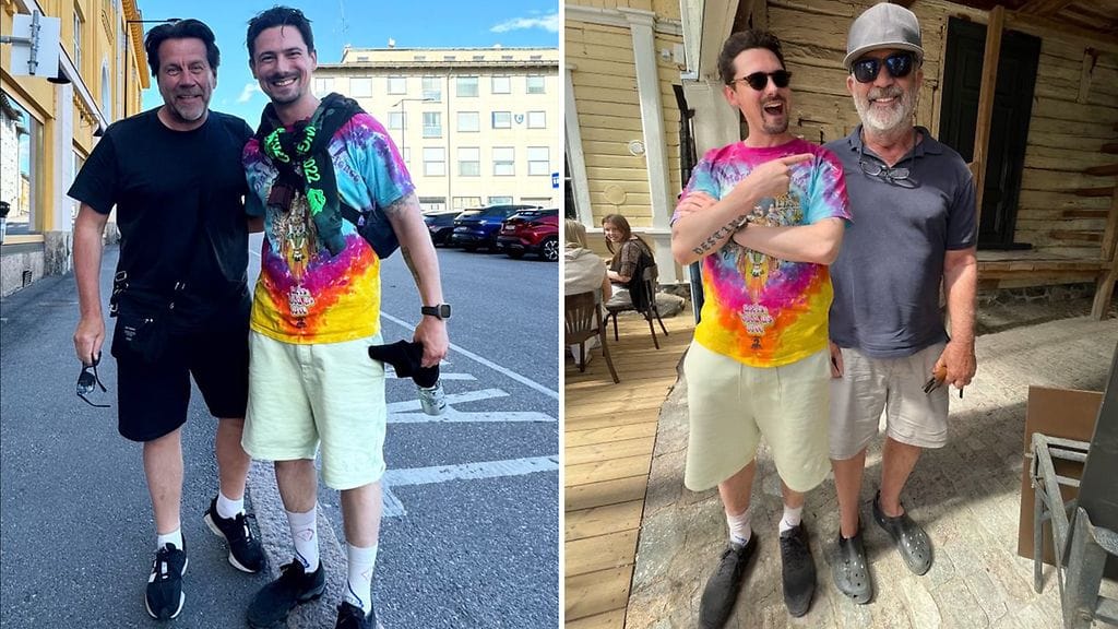 Santi Hynönen ja Mel Gibson photaroituna samaan kuvaan