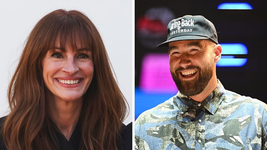 Julia Roberts ja Travis Kelce tapasivat Taylor Swiftin keikalla.