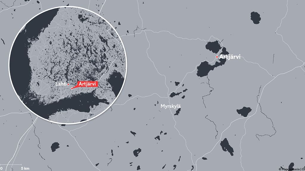 Onnettomuus tapahtui Orimattilan Artjärvellä.