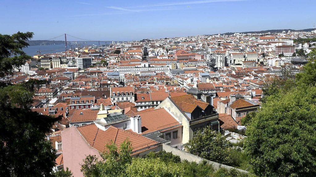 Näkymä Sao Jorgen linnoitukselta Lissabonissa, Portugalissa toukokuussa 2018.