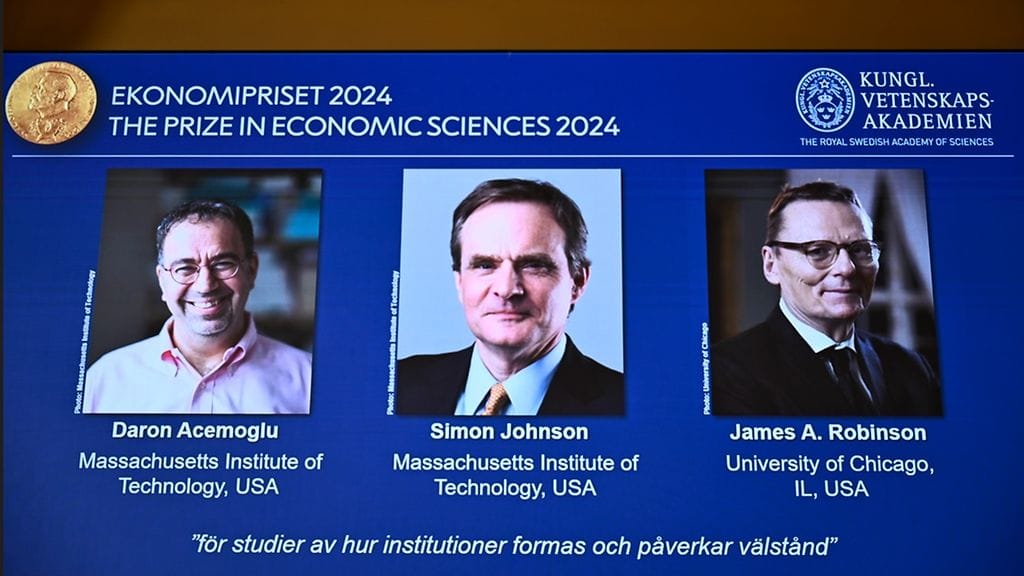 Taloustieteen Nobelin palkinnonsaajat 2024.