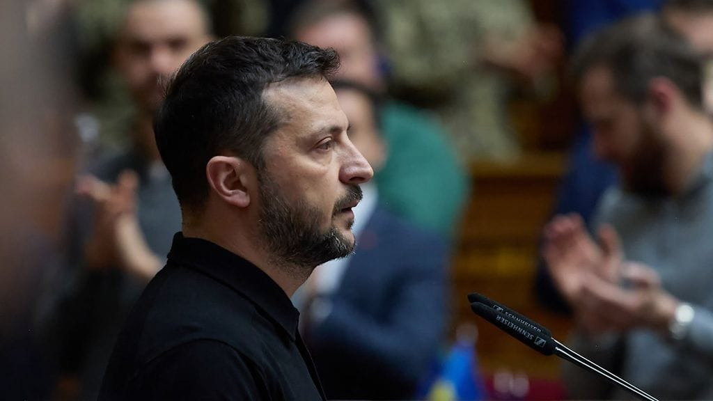 Ukrainan presidentti Volodymyr Zelenskyi kertoi niin sanotusta voitonsuunnitelmasta Ukrainan parlamentille keskiviikkona 16. lokakuuta.