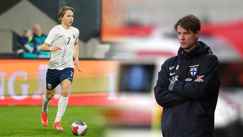 Andreas Schjelderup tähdittää Norjan U21-joukkuetta Mika Lehkosuon Pikkuhuuhkajia vastaan.