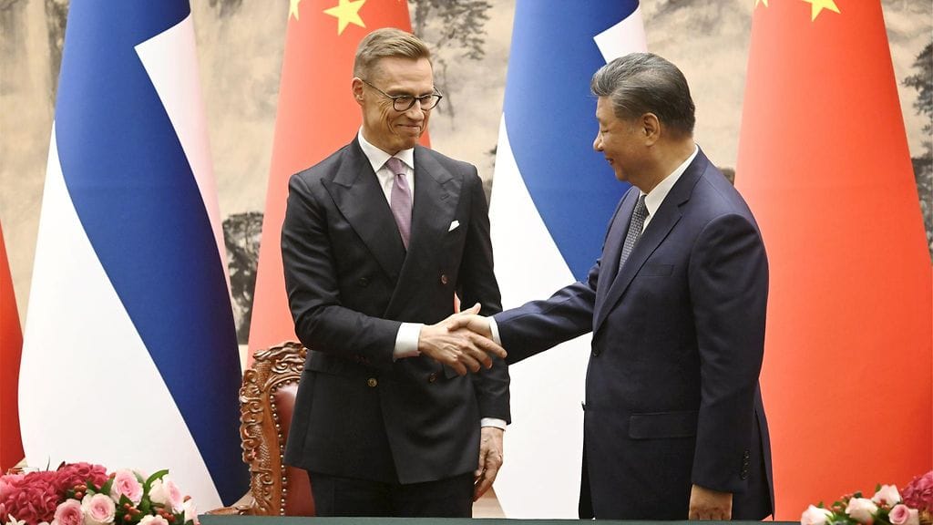 Alexander Stubb ja Kiinan presidentti Xi Jinping lokakuussa 2024.