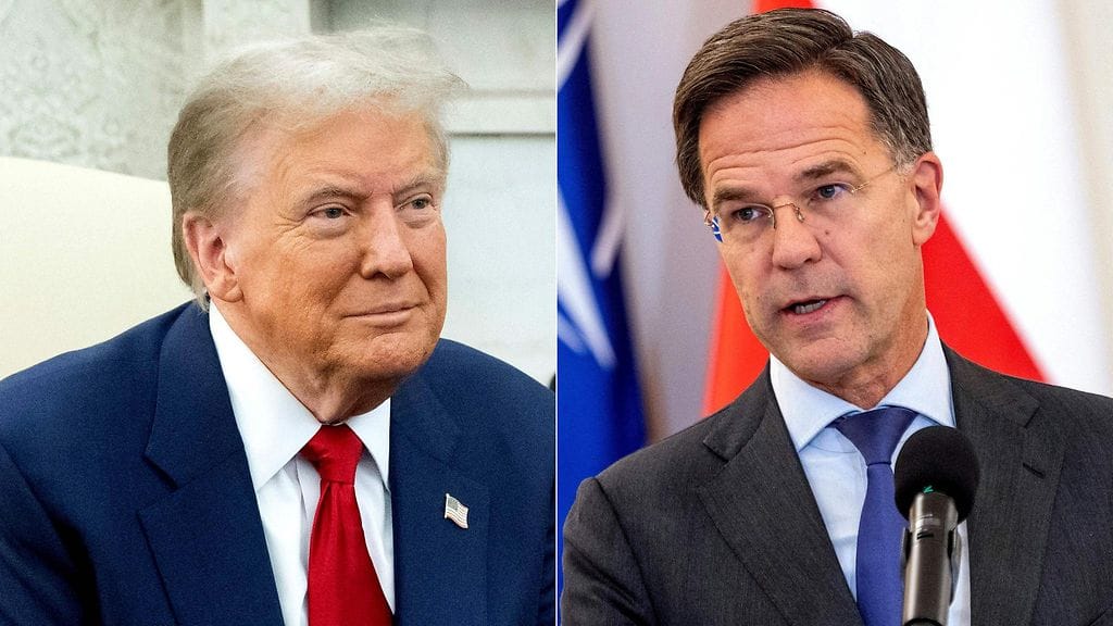 Naton pääsihteeri Mark Rutte (kuvassa oikealla) on keskustellut Yhdysvaltain tulevan presidentin Donald Trumpin kanssa.