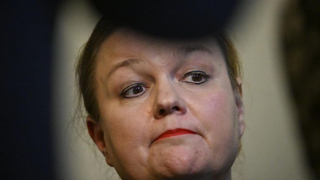 Sosiaali- ja terveysvaliokunnan puheenjohtaja, SDP:n kansanedustaja Krista Kiuru 3. joulukuuta.