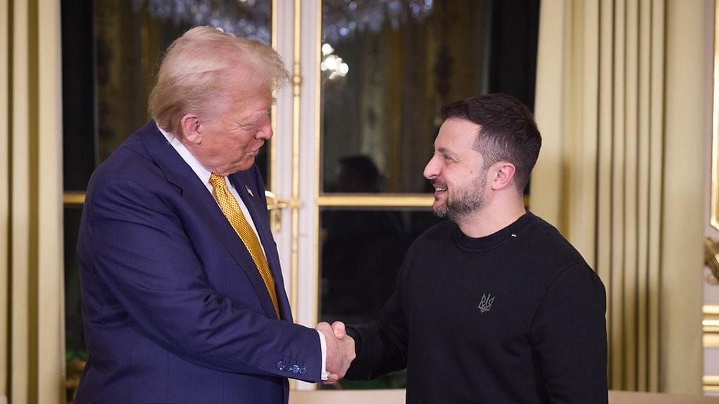 Yhdysvaltain tuleva presidentti Donald Trump ja Ukrainan presidentti Volodymyr Zelenskyi tapasivat edellisen kerran joulukuussa Pariisissa Ranskassa.