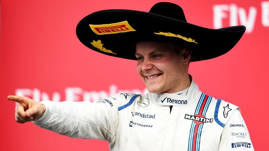 Valtteri Bottas saavutti menestystä myös Williams-tallissa. Kuva Meksikon GP:stä marraskuulta 2015.