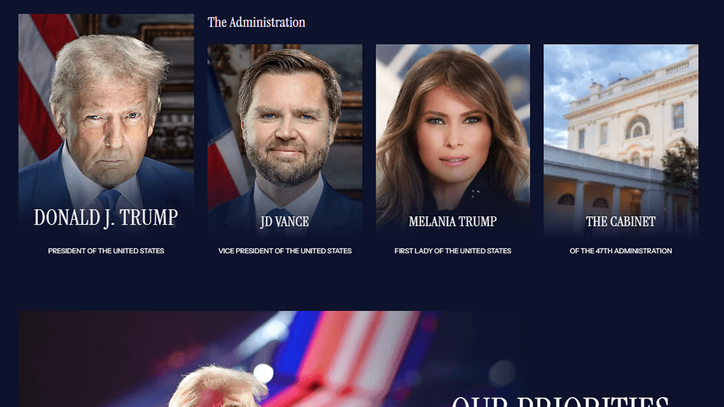 OMA Valkoinen talo nnettisivu 20.1.2025