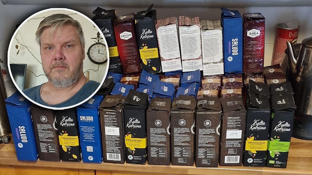 Salolaisella Jarkolla on 1,5 vuoden kahvit hamstrattuna.