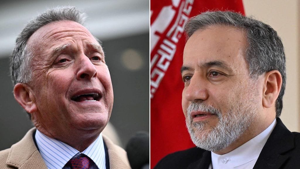 Kuvassa Yhdysvaltain Lähi-idän erityislähettiläs Steve Witkoff (vas.) ja Iranin ulkoministeri Abbas Araghchi.