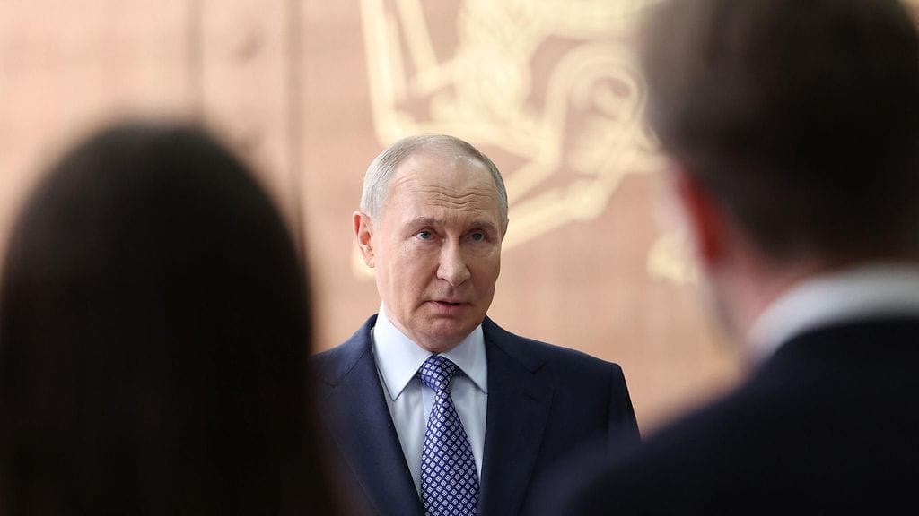 Venäjän presidentti Vladimir Putin Moskovassa 21. huhtikuuta.