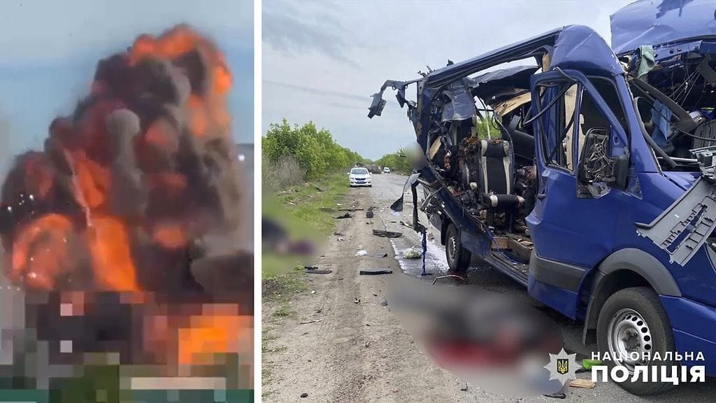 Ukraina iski asevarastoon Krimillä, Venäjä bussiin Sumyssa.