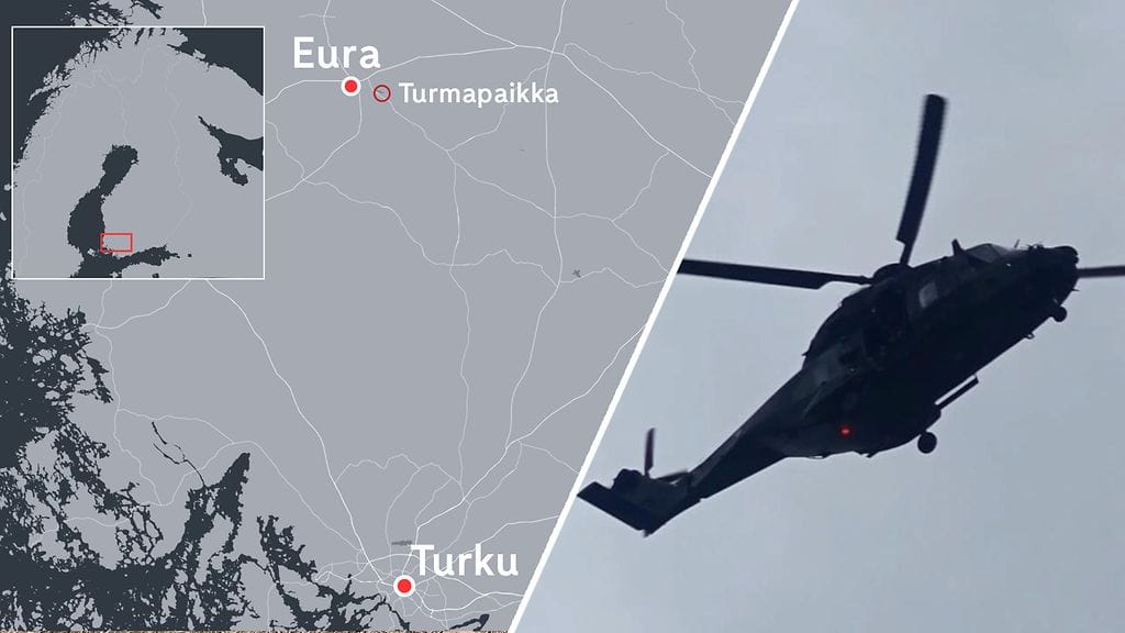 Euran helikopterionnettomuus sattui lauantaina noin kilometrin päässä Euran lentokentältä.