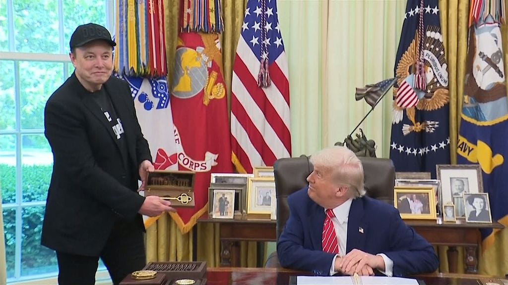 Trump ja Musk Valkoisessa talossa