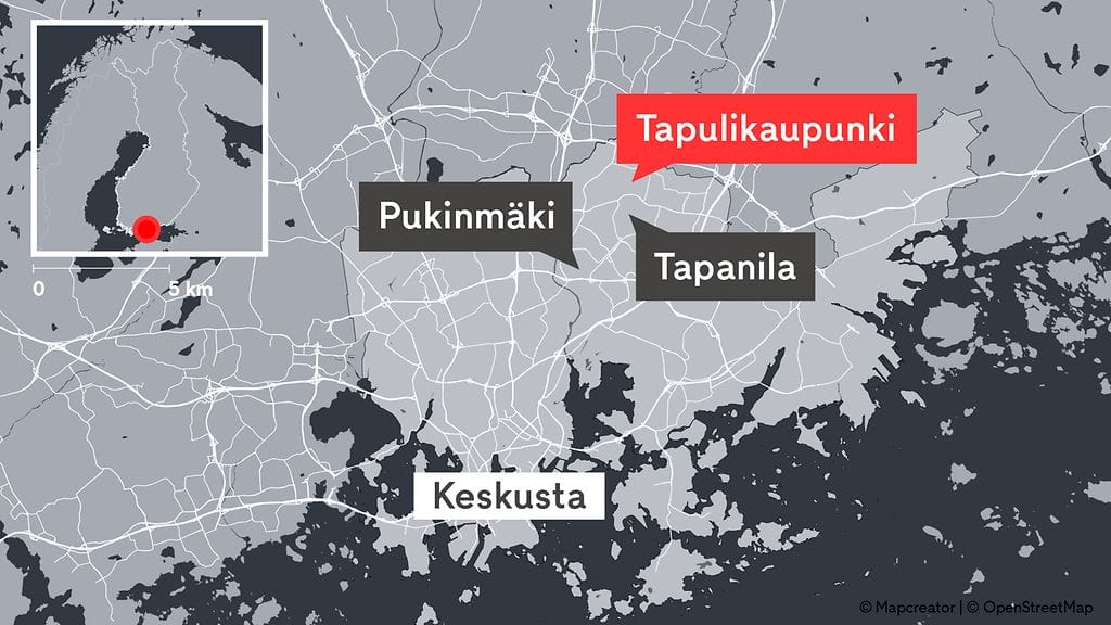 0707 kartta tapulinkaupunki poliisitehtävä helsinki