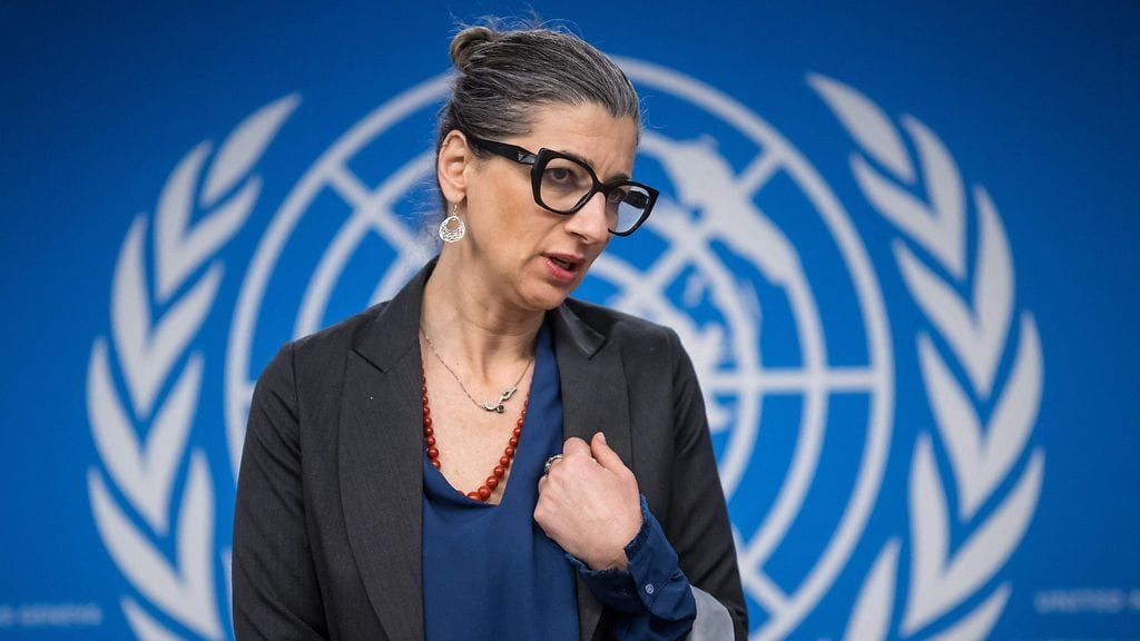 YK:n palestiinalaisalueiden erityisraportoija Francesca Albanese.