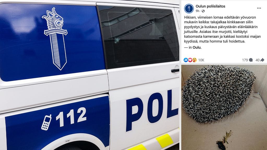 Oulun poliisilaitoksen partio joutui erikoisen kakkaprotestin kohteeksi.