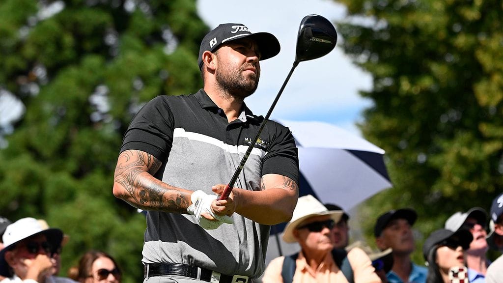 Vankilatuomion lusinut Ryan Peake kisaa The Open Championshipissä.