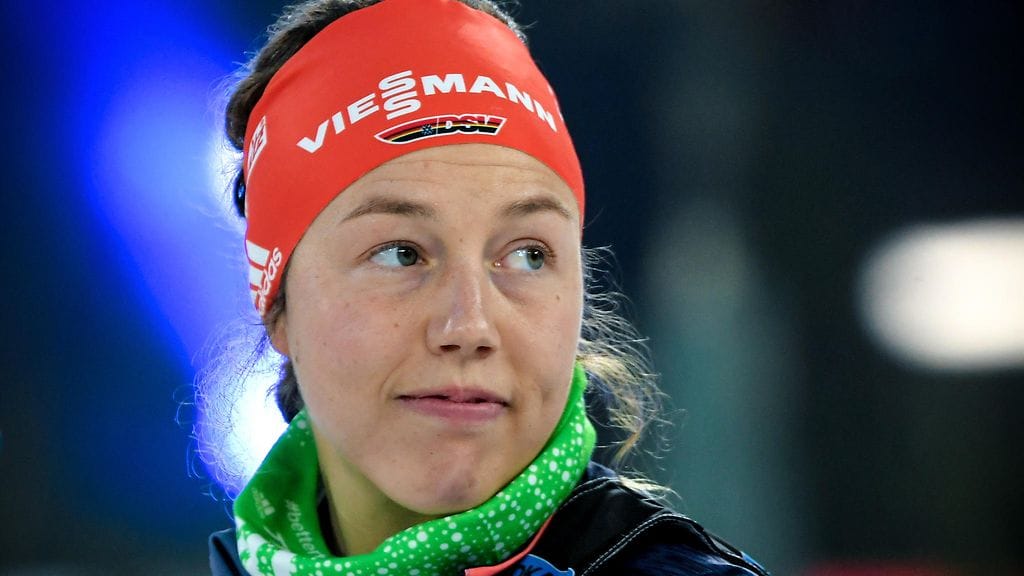 Ampumahiihtäjä Laura Dahlmeier voitti kaksi olympiakultaa Pyeongchangin vuoden 2018 kisoissa.