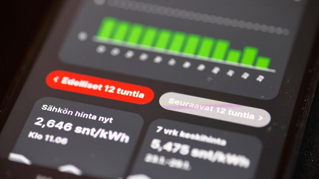 Pörssisähkön varttihinnat liikkuvat keskiviikkoaamuna 26 sentin kieppeillä.