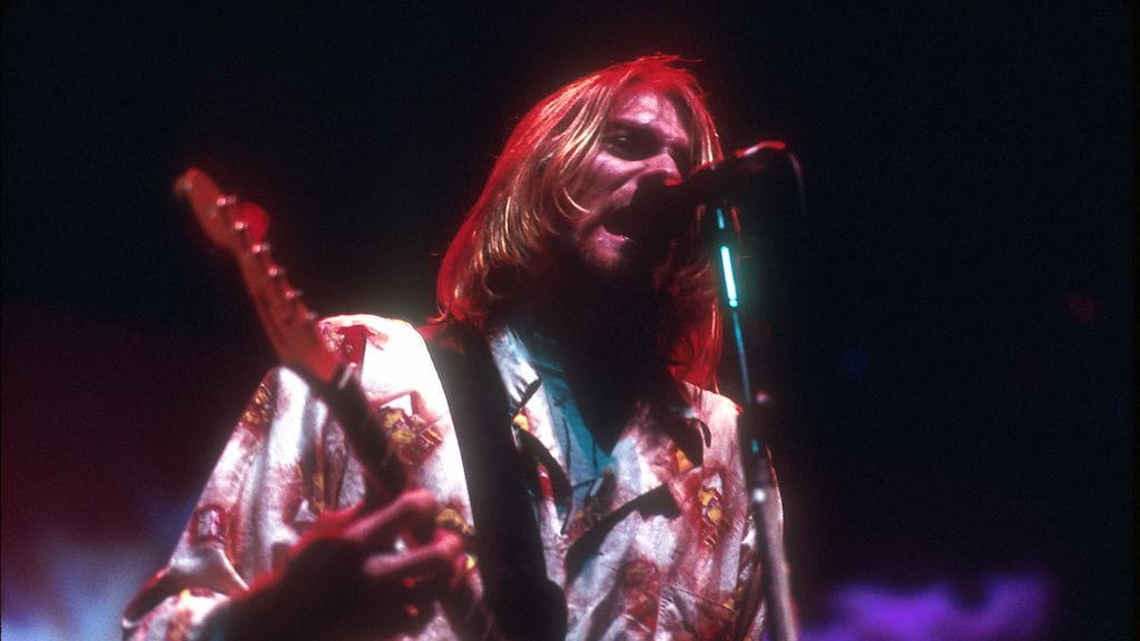 Nirvanan laulaja Kurt Cobain 1990-luvun alussa.