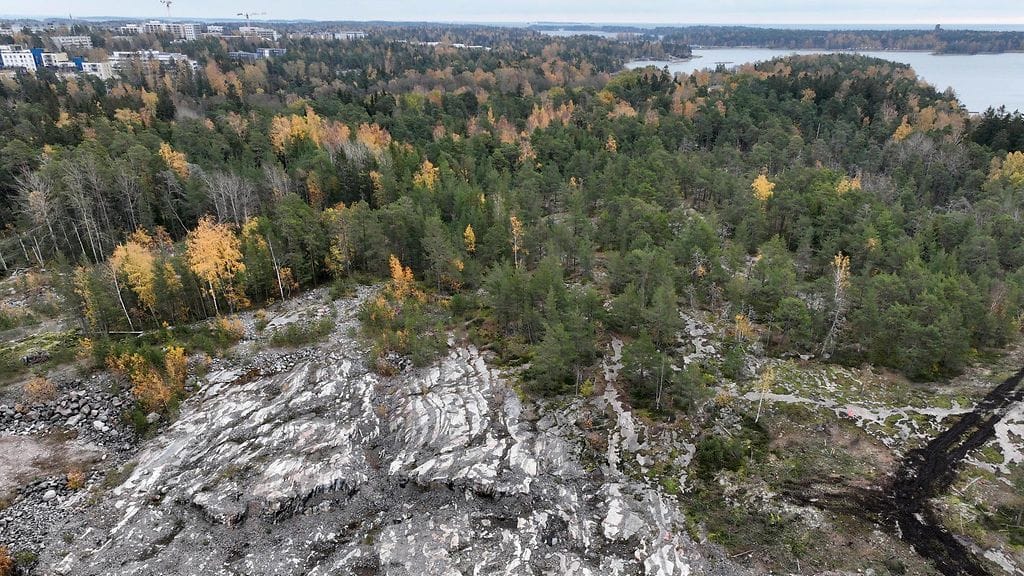 Stansvikin kallioiden metsähakkuut Helsingin Laajasalossa 7. marraskuuta 2023.